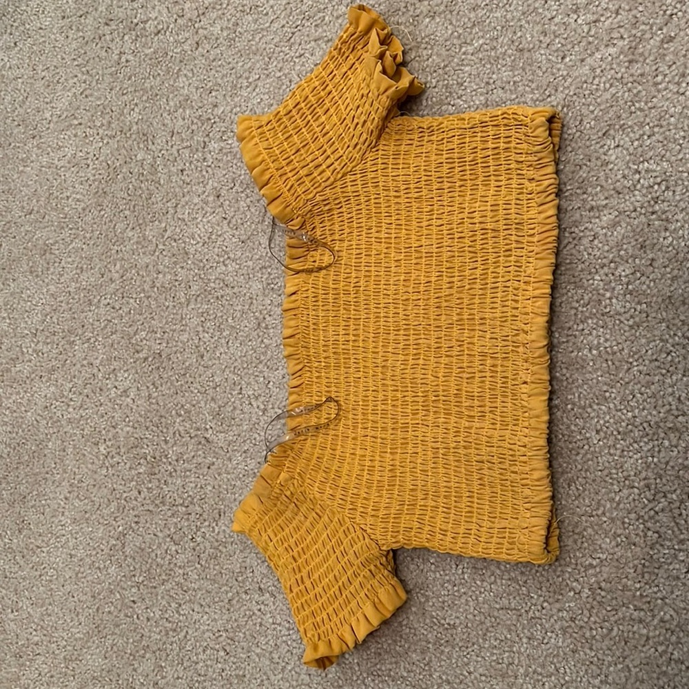 Yellow crop top